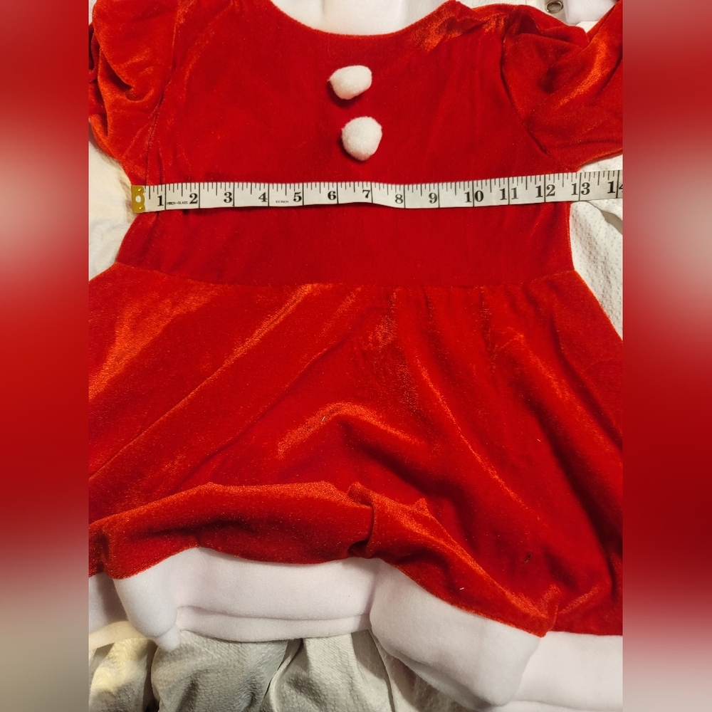 NWT ADORABLE GIRLS SANTA DRESS WITH SANTA HAT AND WRAP SIZE 5 TO 6X - Picture 5 of 10
